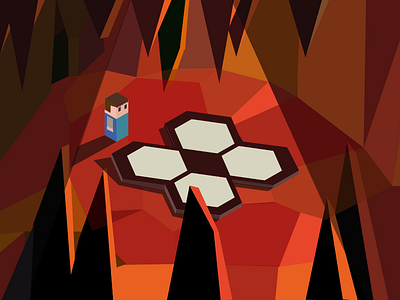 The cave anima flat game illustration outofthebit soon vector