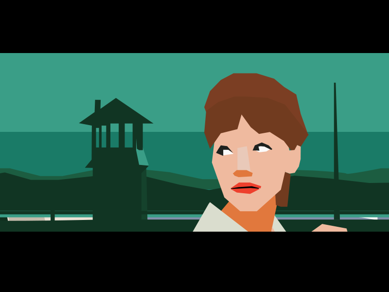 The adventure game vector flat polygon color