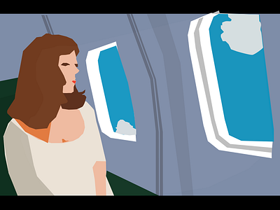 The adventure on air airplane minimal polygon vector