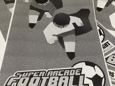 Flyer for Super Arcade Football football wip