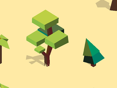 Netsuke forest forest isometric research tree