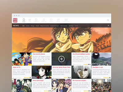 Redesigning Kazé Online anime branding clean concept redesign simple ux web website white