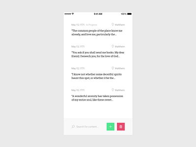 Diary App: Concept 2