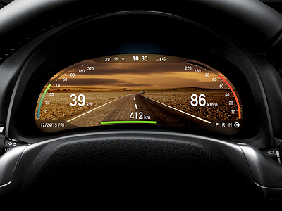 AR dashboard concept in the day for Intelligent driving