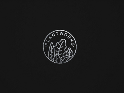 Letterpress Logo Plantworks branding iconography illustration logo