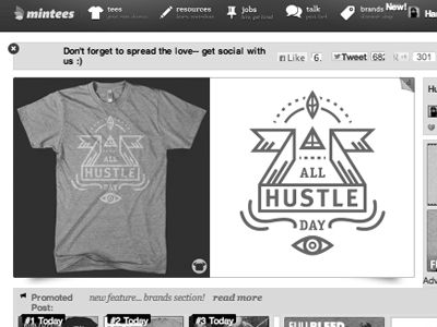 Mintees TOTD apparel graphic hustle mintees t shirt