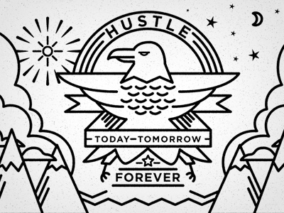 Today - Tomorrow - Forever apparel eagle illustration landscape t shirt texture vector