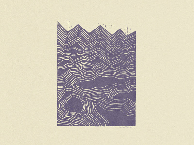 Waves Riso abstract riso risograph risoprint woodcut
