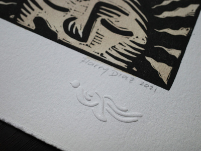 Quetzal Print Chop branding emblem emblem logo emboss embossed icon icon design illustration print printmaking