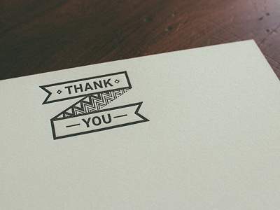 Thank You - Letterpress Notecard
