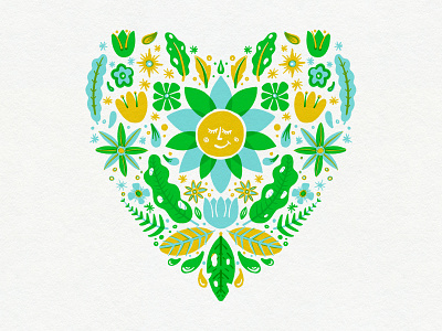 Plant Heart drawing editorial illustration graphic design illustration los angeles times print risograph