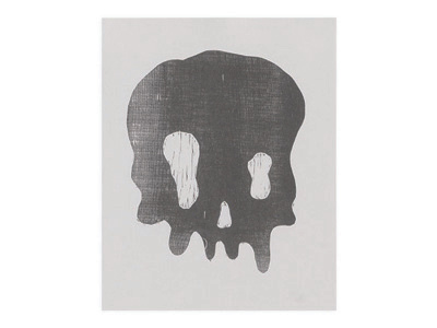 Skull - Risograph printmaking riso risograph skull wood cut woodcut