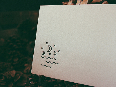 Midnight - Letterpress Note Card