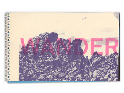 Wander - Risograph Photobook coil binding joshua tree photography purple riso risograph
