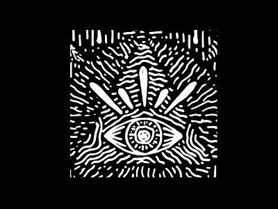 Pyramid Eye abstract eye illustration ink drawing line art