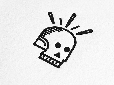 Tiny Skull Letterpress Print illustration letter press letterpress printmaking skull vector