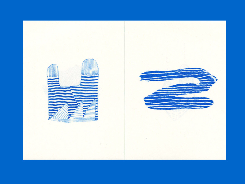 Ghosts waves Vol. 002 Zine abstract diy zine art drawing risograph riso