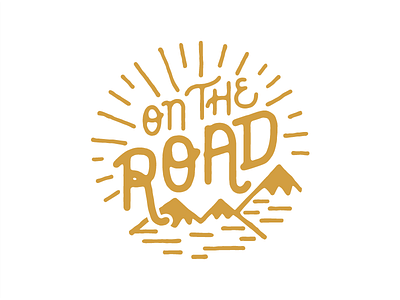 On The Road Logo adventure branding drawing logo typography