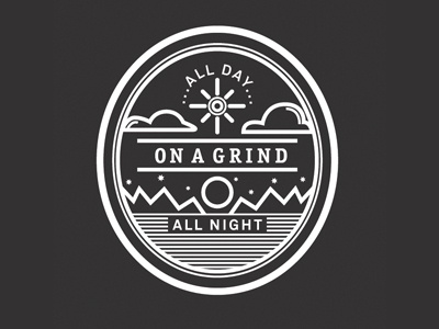 ON A GRIND design line minimal t shirt vector