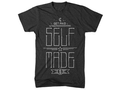 Self Made ink drawing lettering t shirt t shirt design tee design typography