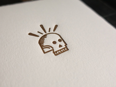 Gold Skull Letterpress