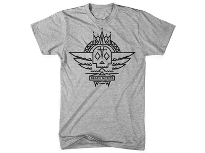 Death Notice illustration digital vector skull t-shirt design apparel