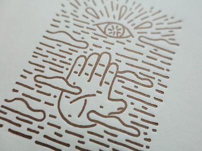 Handscape Letterpress print