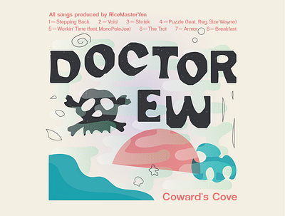 Coward's Cove album art design illustration lettering typography