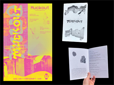 Muckout booklet branding exhibition identity poster typography