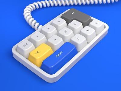 Keyboard 3d button clean design graphic design illustration keyboard soft tech ui ux wire