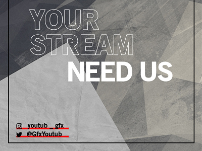 YOUR STREAM NEED US branding custom logo design emotes flat gamers logo streamer vlog vlogger youtube channel youtuber