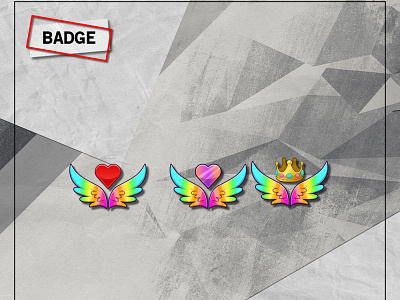 WINGS art badges cartoon design discord gamers illustration streamer streaming subbadges vector wing wings youtube youtube channel youtuber