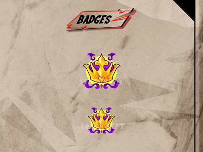 CROWN badges branding crown custom badges design illustration logo mascot streamer sub badges twitch badges ui vector youtube channel youtuber