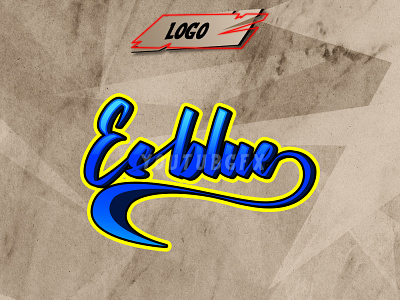 ES BLUE LOGO design logo youtube channel
