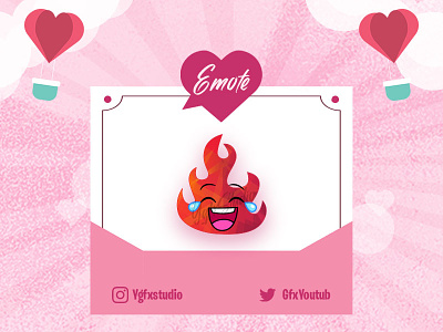LAUGHING EMOTE branding cute emotes design emote fire illustration laughing logo mascot streamer ui vector youtube channel youtuber