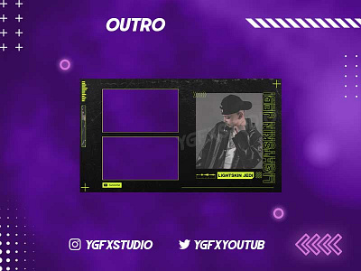 COOL OUTRO animation branding cool design graphic design illustration intro logo logo outro mascot motion graphics outro outro design streamer vector youtube channel youtuber