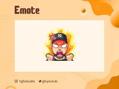 ANGRY EMOTES anger angry branding custom emotes design emotes emotes design fire illustration logo man mascot streamer twitch emotes ui vector youtube channel youtuber