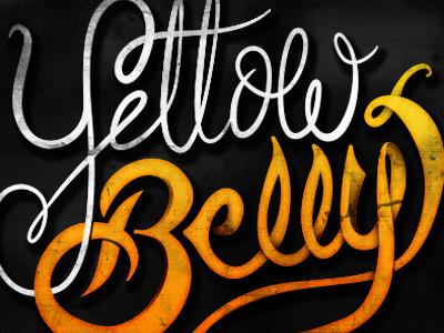 Yellow Belly belly coward lettering script type yellow yellowbelly