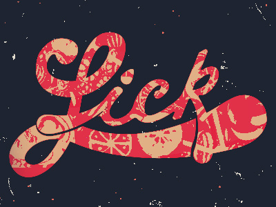 Lick lettering lick script texture type