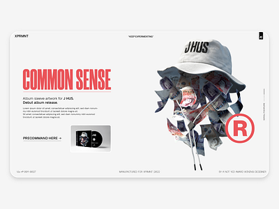 XPRMNT 027 bebas brand strategy branding brutalism design graphic design landing page layout neue typography ui ux web white