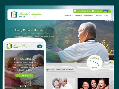 Hospice Care Desktop and Mobile view