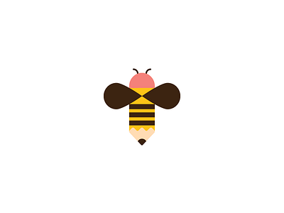 Bee logo branding illustration logo