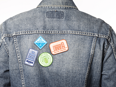 pins of UX icon on Jacket