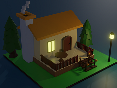 3D Low Poly House