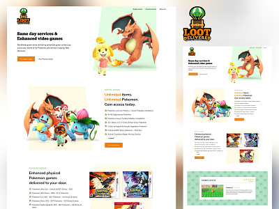 Loot Delivered - Homepage Redesign