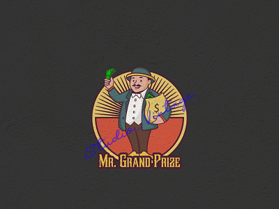 Mr. Grand Prize art champion design grand prix illustration money retro retro design retro logo vector vintage vintage logo