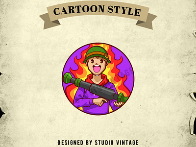 CARTOON VINTAGE branding design illustration logo retro ui vector vintage vintage logo