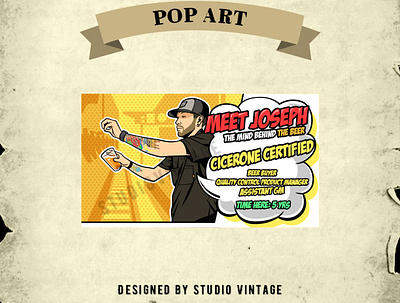 POP ART DESIGN branding custom logo design graphic design illustration logo pop art retro ui vector vintage vintage logo