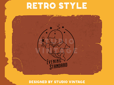 CUSTOME LOGO EVENING STANDARD affordable art branding custome logo customized design graphic design illustration logo logo company logo retro retro vector vintage vintage logo