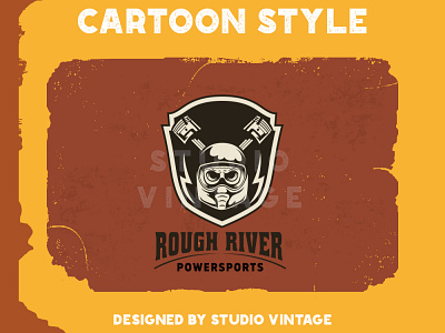 CUSTOME LOGO ROUGH RIVER affordable artist artwork branding cartoon style custome art design designer illustration logo retro retro logo ui ux vector vintage vintage logo vintage style